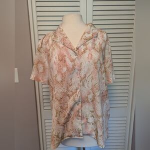 Alfred Dunner button down blouse size 16 womens granny core cottage core